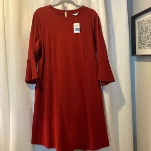 J Jill Ponte Dress Cranberry NWT  1X